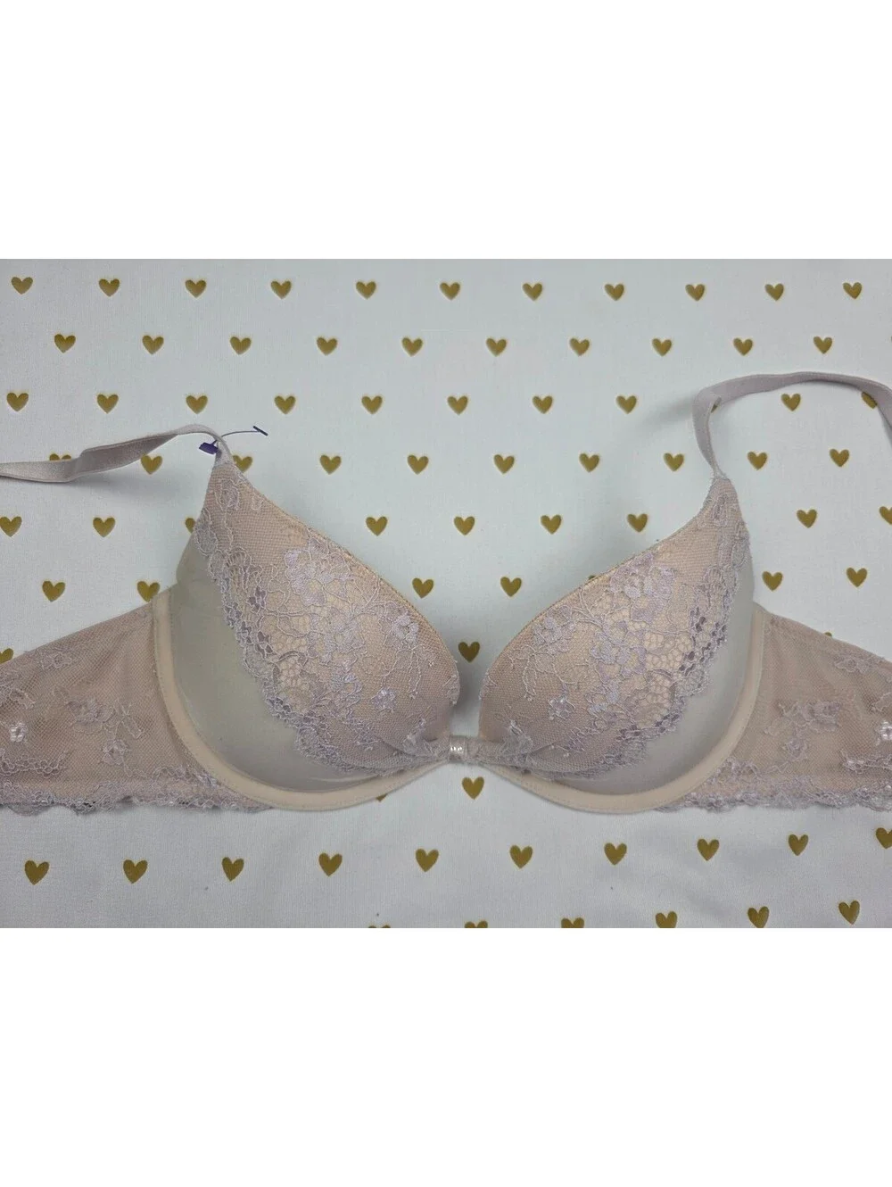 Victorias Secret Vintage Padded demi balconette Bra 32C